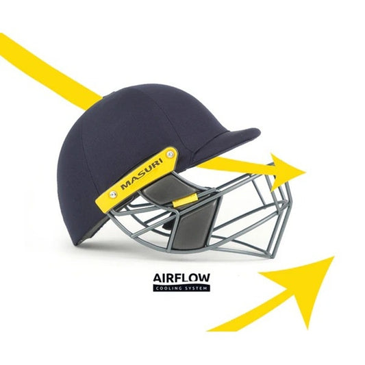 MASURI T Line Titanium Cricket Helmet Navy - Senior