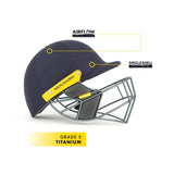 MASURI T Line Titanium Cricket Helmet Navy - Senior