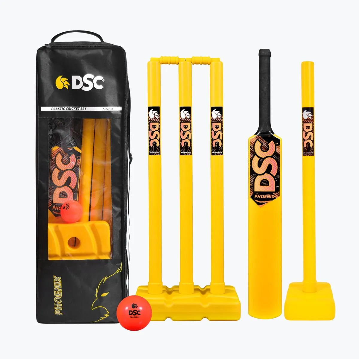 DSC Phoenix Plastic Junior Cricket Set [Sizes 2 - 6]
