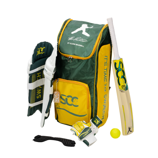 SCC Switch Rush Gold Kashmir Willow Ambidextrous Cricket Kit '26/27 - Junior