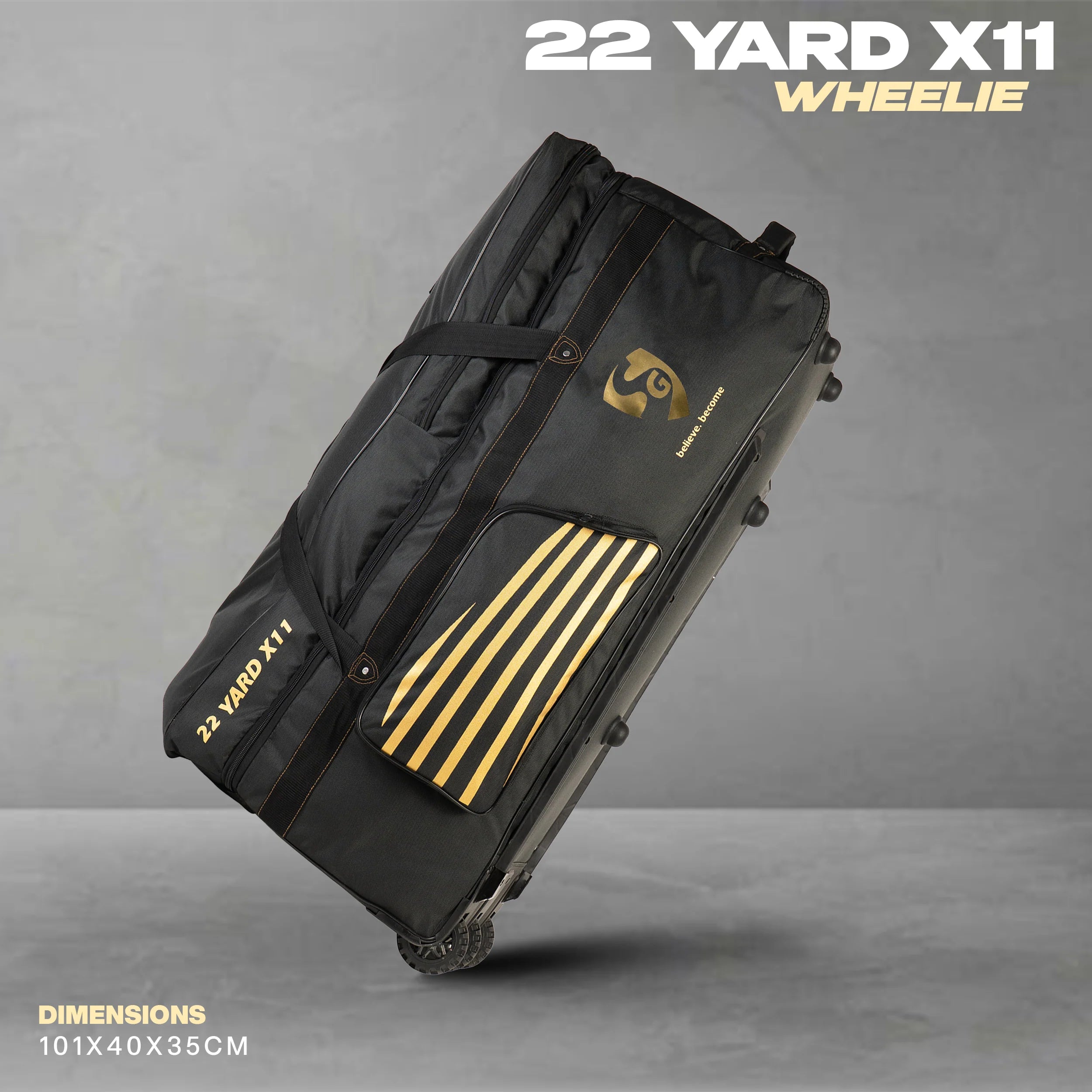 SG 22 YARD X11 Wheelie Kit Bag - 101 x 40 x 35cms
