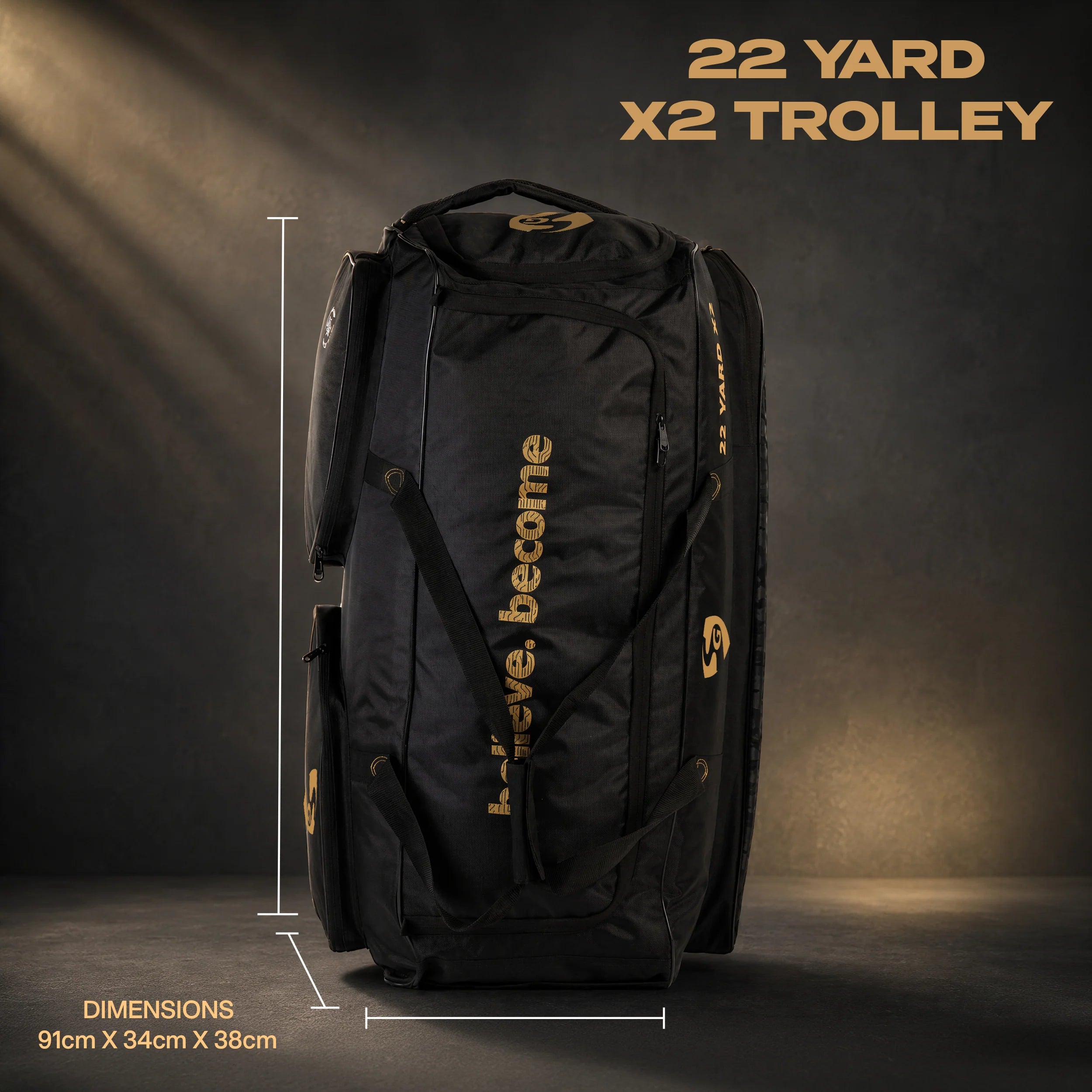 SG 22 YARD X2 Wheelie Trolley Kit Bag - 91 x 34 x 38cms