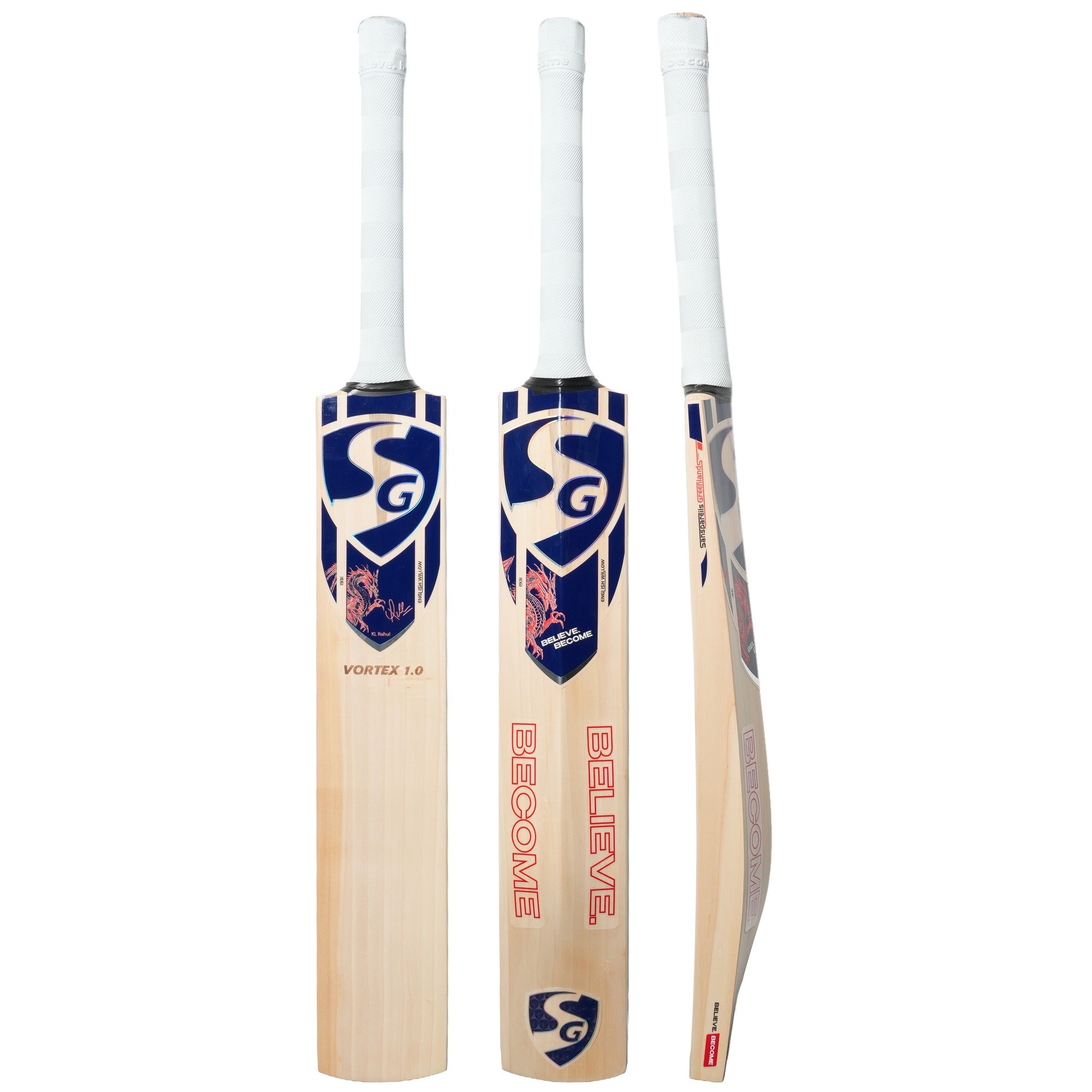 SG KLR Vortex 1.0 Grade 1+ English Willow Cricket Bat '26/27 - Adult