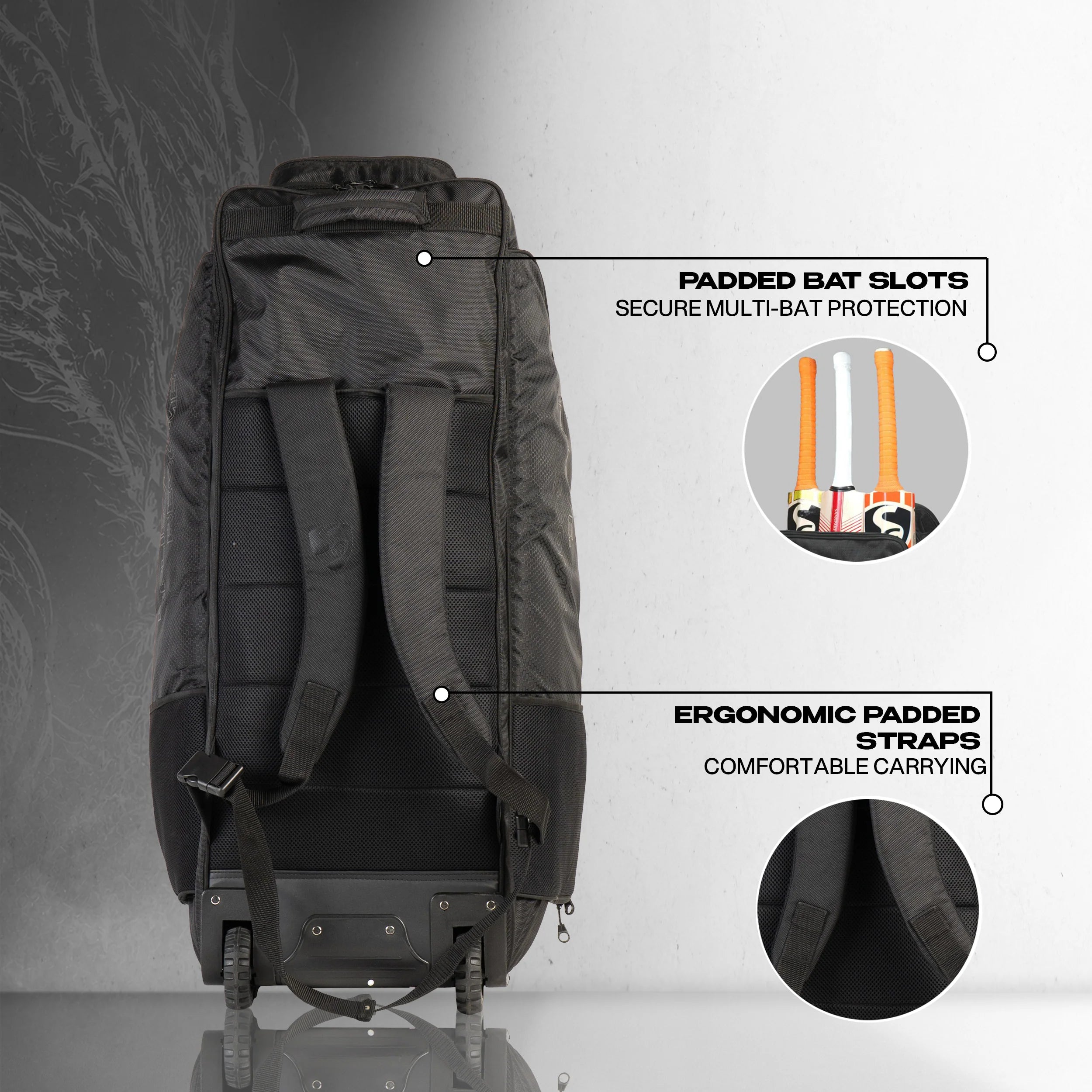 SG KLR Wheelie Duffle Kit Bag '26/27 - 97 x 34 x 34cms