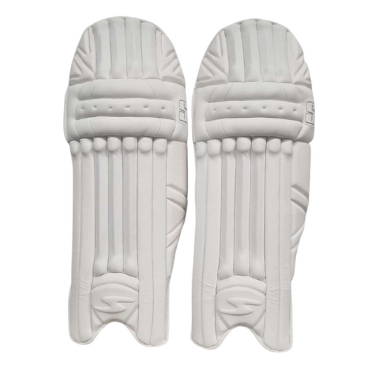 SS Matrix Batting Leg Guards White - Adult