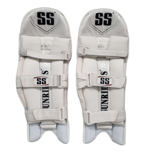 SS Matrix Batting Leg Guards White - Adult