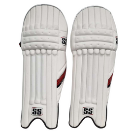 SS Platino Batting Leg Guards White/Red - Youth