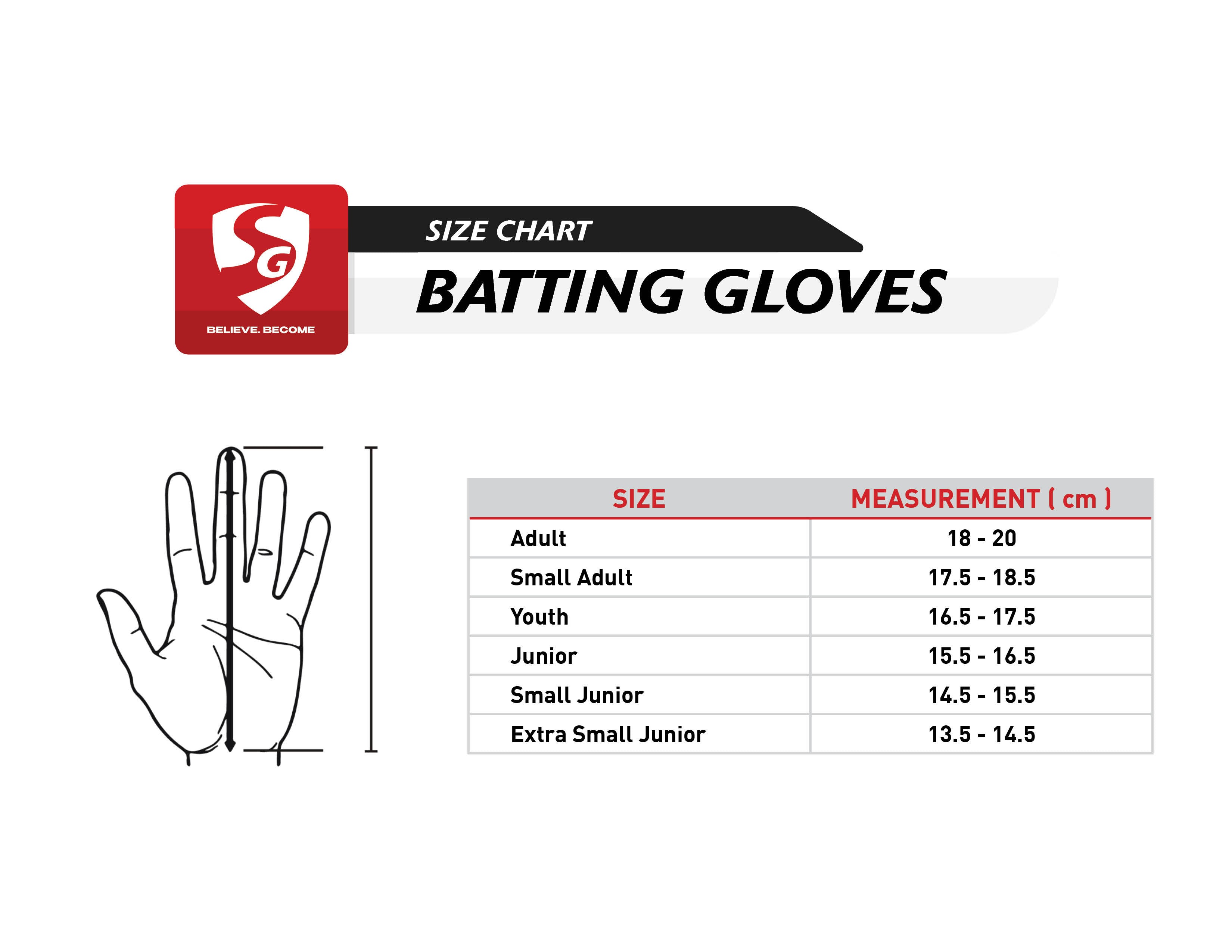 SG Hilite White Batting Gloves '26/27