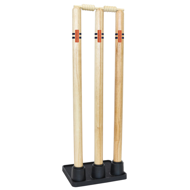 GRAY-NICOLLS GN Wooden Stumps with Rubber Base - Highmark Cricket