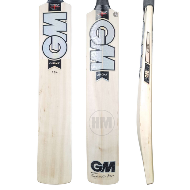 GUNN & MOORE GM CHROMA DXM 404 Grade 3 EW Cricket Bat - Junior Size - Highmark Cricket