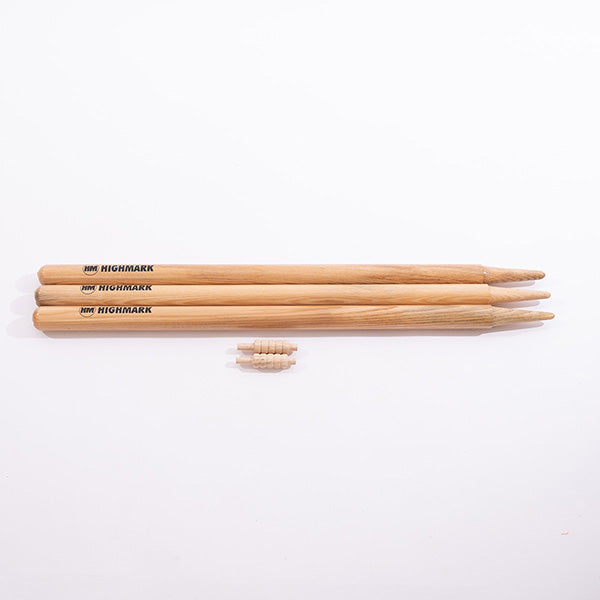 HM 32" Ash Wood Stumps (Set of 3 Stumps with Bails) - Highmark Cricket