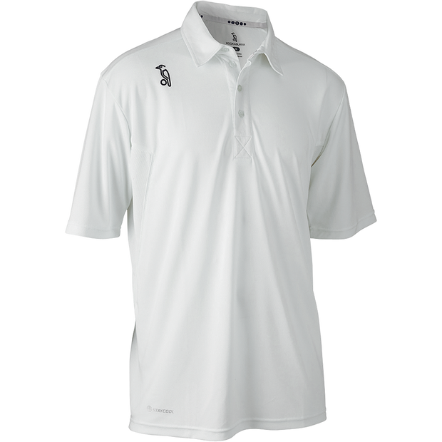KOOKABURRA KB Pro Active Short Sleeve Shirt White - Senior [SIZE S - 3XL] - Highmark Cricket