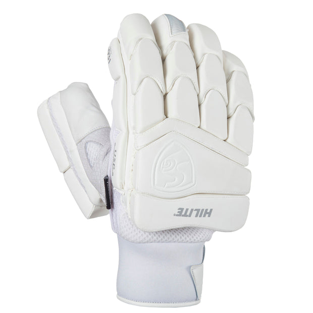 SG HILITE WHITE Batting Gloves - Adult Size - Highmark Cricket