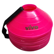 VIVO Marker Cones with Carry Strap (Pack of 25) - Highmark Cricket