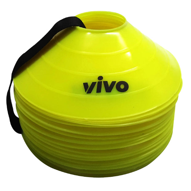 VIVO Marker Cones with Carry Strap (Pack of 25) - Highmark Cricket